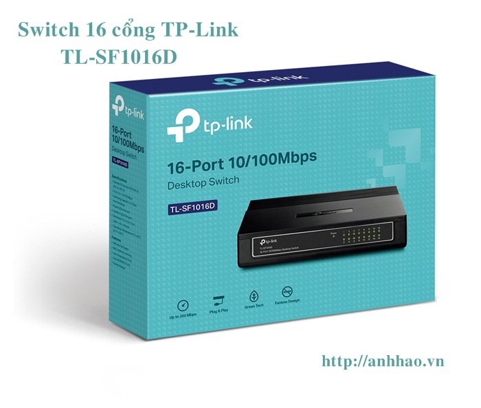 Switch chia mạng 16 cổng TPlink SF1016D chính hãng